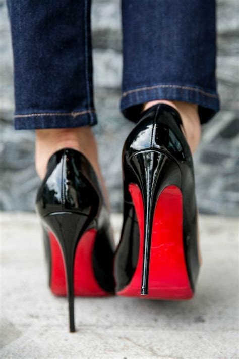 louis vuitton red back heels